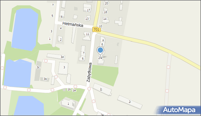 Płochocin, Zabytkowa, 2/4, mapa Płochocin