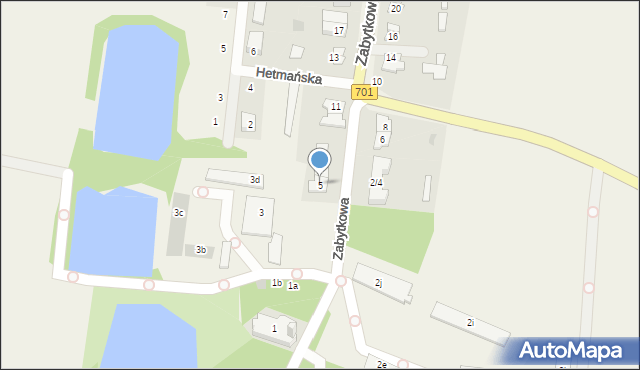 Płochocin, Zabytkowa, 5, mapa Płochocin