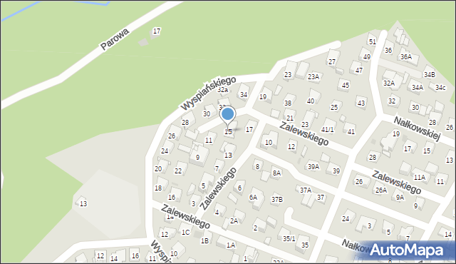 Płock, Zalewskiego Kazimierza, 15, mapa Płock