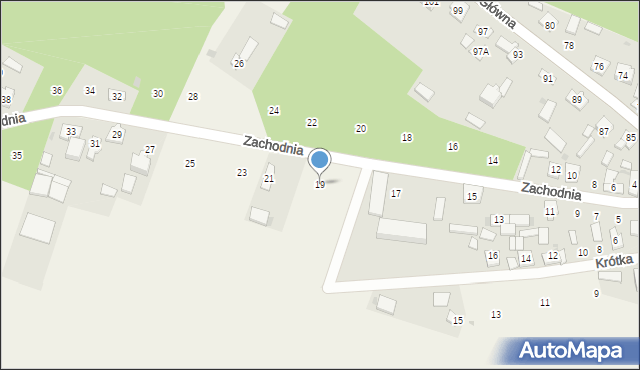 Podlesie, Zachodnia, 19, mapa Podlesie