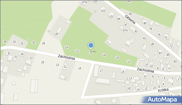 Podlesie, Zachodnia, 20, mapa Podlesie