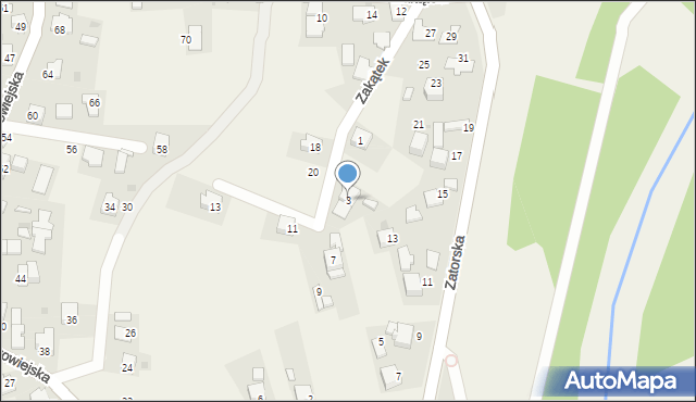 Podolsze, Zakątek, 3, mapa Podolsze