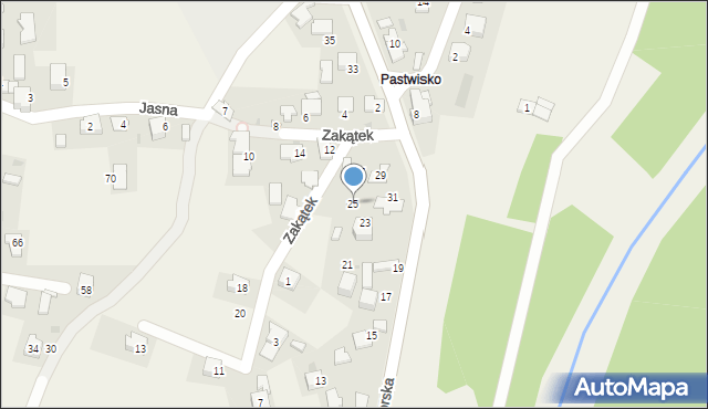 Podolsze, Zatorska, 25, mapa Podolsze