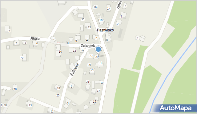 Podolsze, Zatorska, 29, mapa Podolsze