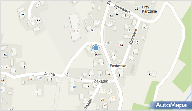 Podolsze, Zatorska, 35, mapa Podolsze