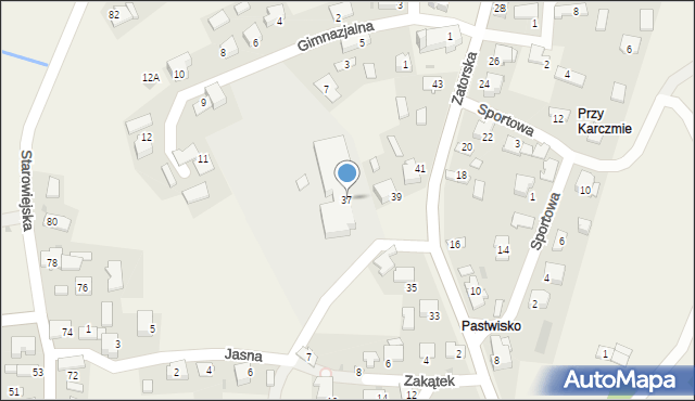 Podolsze, Zatorska, 37, mapa Podolsze