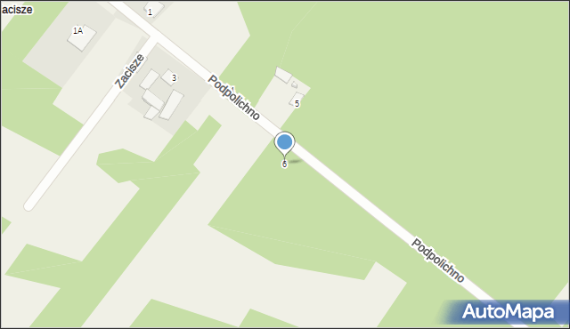 Podpolichno, Zacisze, 6, mapa Podpolichno