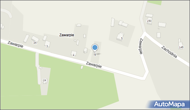 Podwarpie, Zawarpie, 6, mapa Podwarpie