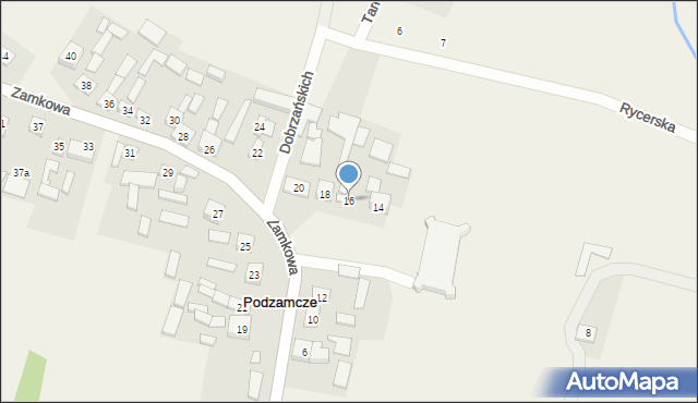 Podzamcze, Zamkowa, 16, mapa Podzamcze