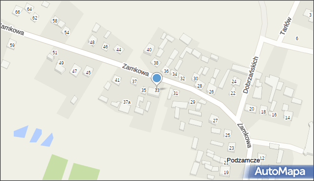 Podzamcze, Zamkowa, 33, mapa Podzamcze