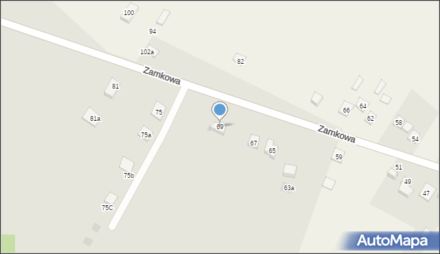 Podzamcze, Zamkowa, 69, mapa Podzamcze