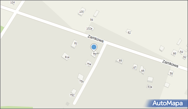 Podzamcze, Zamkowa, 75, mapa Podzamcze