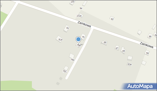 Podzamcze, Zamkowa, 75a, mapa Podzamcze