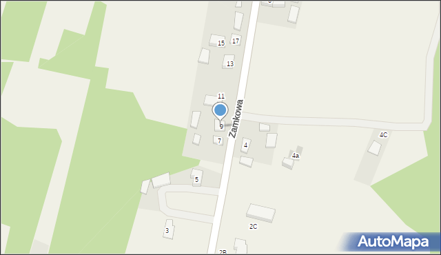 Podzamcze, Zamkowa, 9, mapa Podzamcze