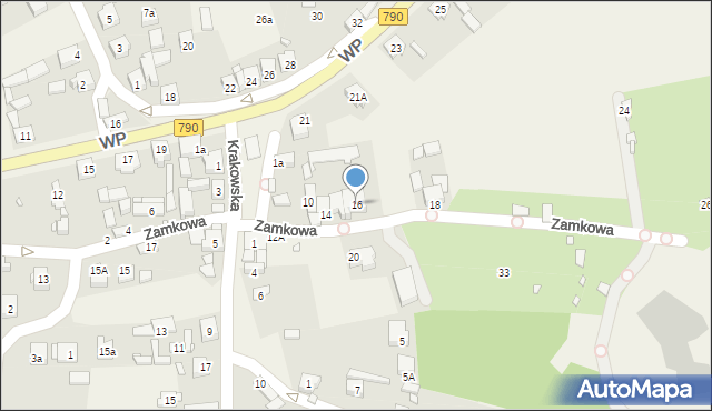 Podzamcze, Zamkowa, 16, mapa Podzamcze