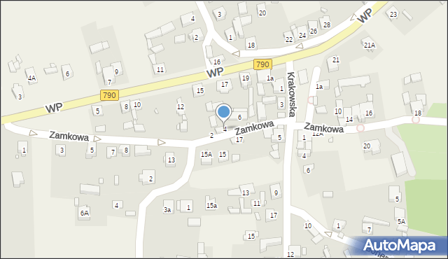 Podzamcze, Zamkowa, 4, mapa Podzamcze