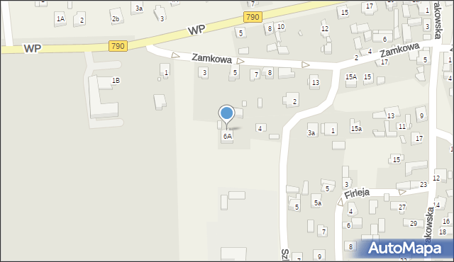 Podzamcze, Zamkowa, 7A, mapa Podzamcze