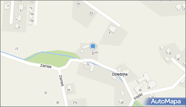 Pogórze, Zamek, 21, mapa Pogórze