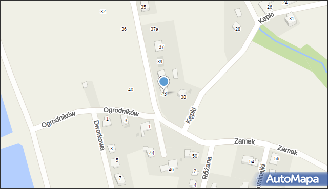 Pogórze, Zamek, 43, mapa Pogórze