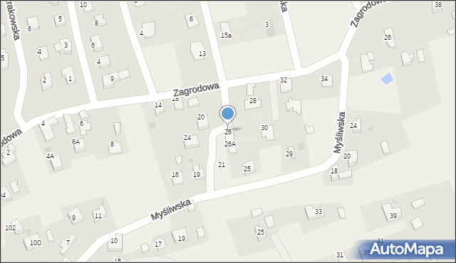 Pogwizdów, Zagrodowa, 26, mapa Pogwizdów