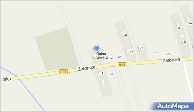 Polanka Wielka, Zatorska, 11, mapa Polanka Wielka