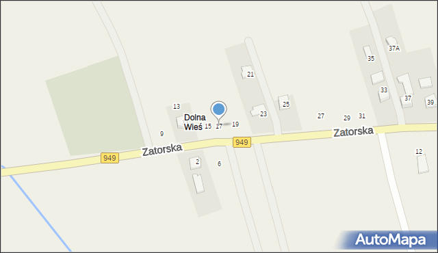 Polanka Wielka, Zatorska, 17, mapa Polanka Wielka