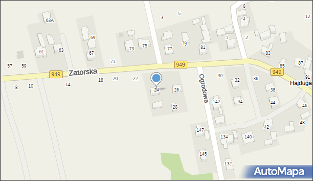 Polanka Wielka, Zatorska, 24, mapa Polanka Wielka