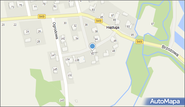 Polanka Wielka, Zatorska, 42, mapa Polanka Wielka