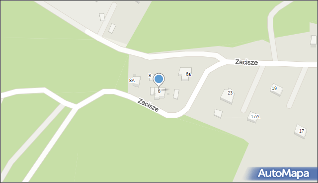 Polanów, Zacisze, 6, mapa Polanów