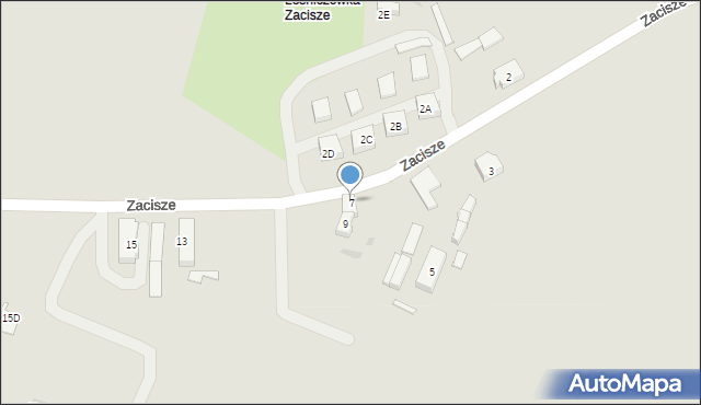 Polanów, Zacisze, 7, mapa Polanów