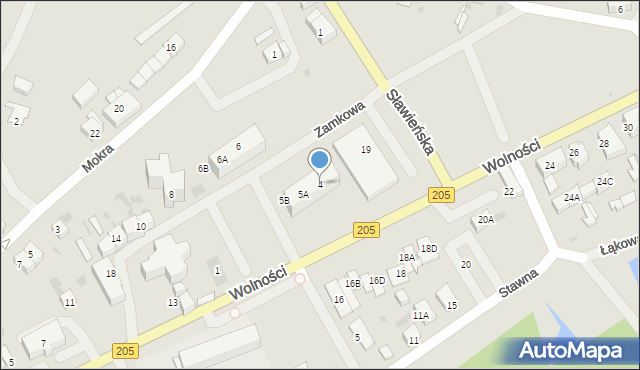 Polanów, Zamkowa, 4, mapa Polanów