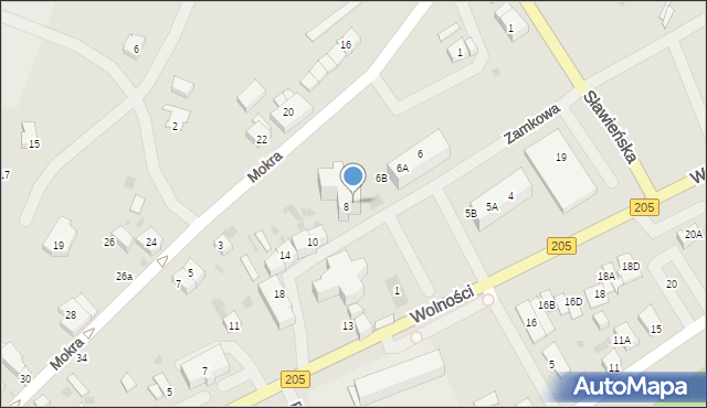 Polanów, Zamkowa, 8/9, mapa Polanów