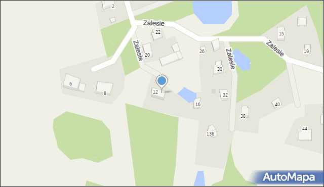 Pomysk Wielki, Zalesie, 14, mapa Pomysk Wielki