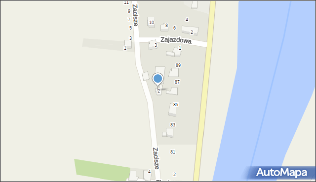 Porąbka, Zacisze, 2, mapa Porąbka