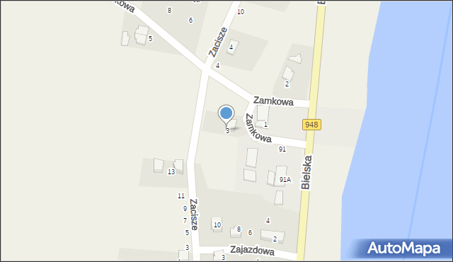 Porąbka, Zamkowa, 3, mapa Porąbka