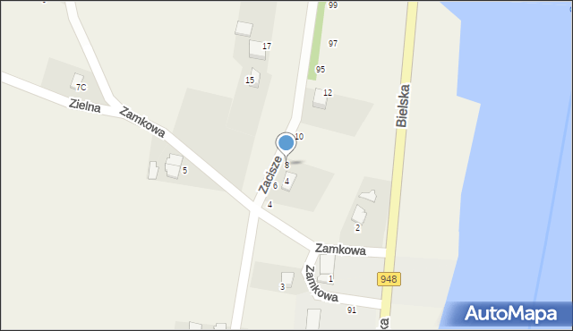 Porąbka, Zamkowa, 8, mapa Porąbka