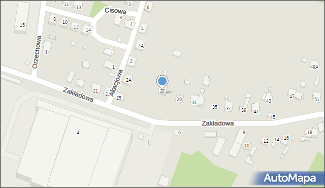 Poręba, Zakładowa, 23, mapa Poręba