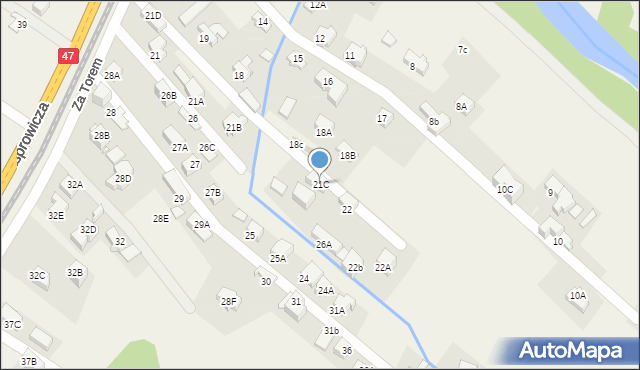 Poronin, Za Torem, 21C, mapa Poronin