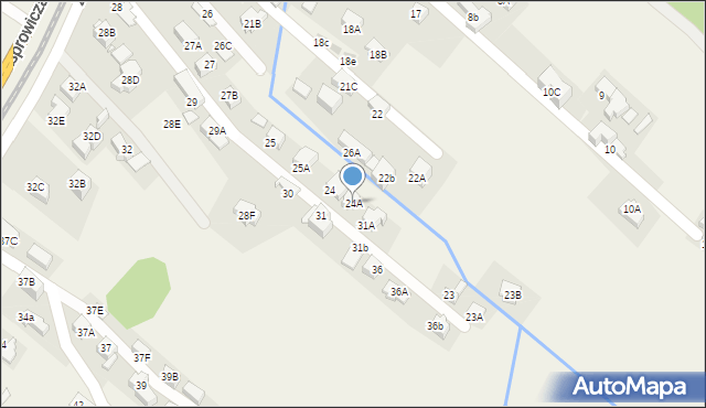 Poronin, Za Torem, 24A, mapa Poronin