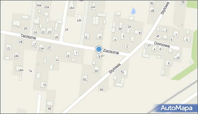 Postoliska, Zaciszna, 3, mapa Postoliska