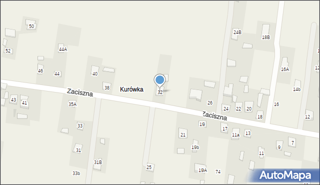 Postoliska, Zaciszna, 32, mapa Postoliska