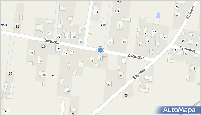 Postoliska, Zaciszna, 7, mapa Postoliska