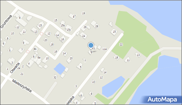 Poznań, Zamiejska, 9, mapa Poznania