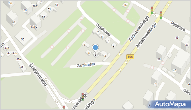 Poznań, Zamknięta, 4, mapa Poznania