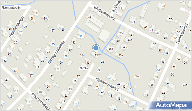 Poznań, Zaleskiego Zygmunta, 33, mapa Poznania