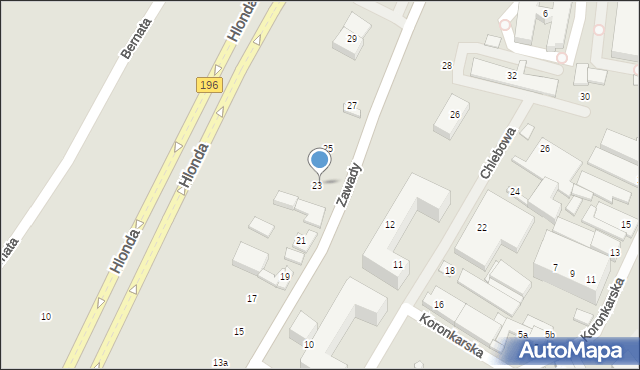 Poznań, Zawady, 21a, mapa Poznania