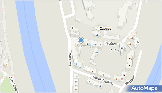 Poznań, Zagórze, 3, mapa Poznania