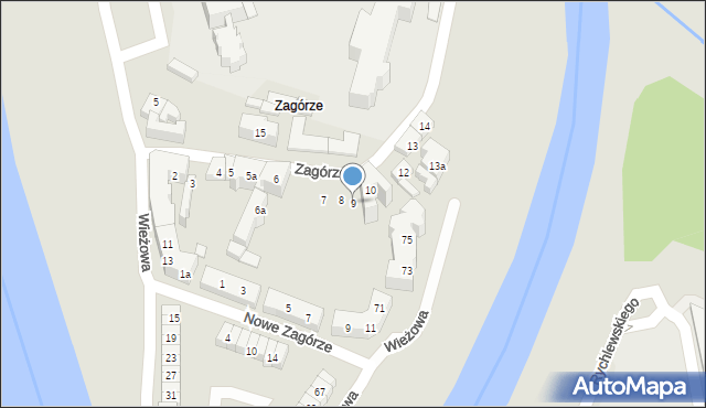 Poznań, Zagórze, 9, mapa Poznania