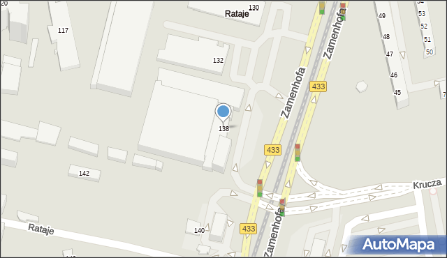Poznań, Zamenhofa Ludwika, dr., 138, mapa Poznania
