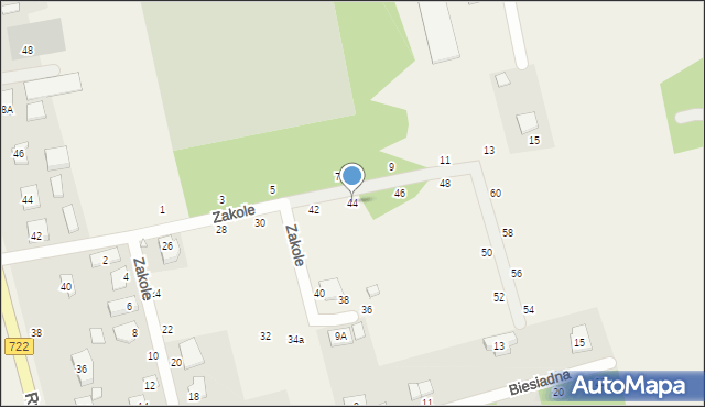 Prażmów, Zakole, 44, mapa Prażmów